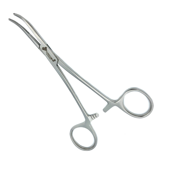 Baby Mixter Forceps, 5.50" (14cm), Curved, Part. Serrated