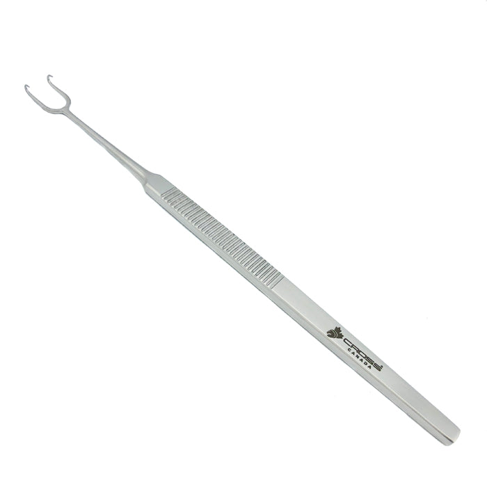 Cottle Skin Hook (Double Prong), 5.5" (14cm), 2 Sharp Prongs 12mm
