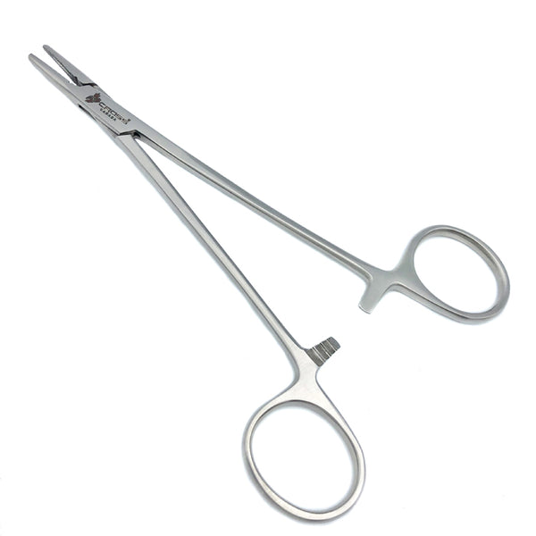 Crile-wood Needle Holder, 6" (15cm), Cross-Serrated with Groove