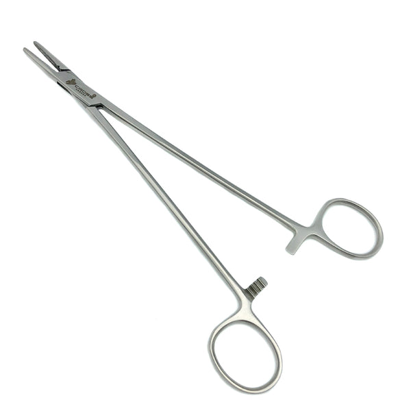 Crile-wood Needle Holder, 8" (20cm), Cross-Serrated with Groove