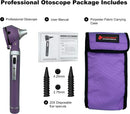 Cross Canada 11-085 Physician Fiber Optic LED Pocket Otoscope Diagnostic Set, Purple