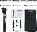 Cross Canada 11-083 Physician Fiber Optic LED Pocket Otoscope Diagnostic Set, Black