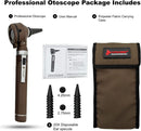 Cross Canada 11-113 Physician Fiber Optic LED Pocket Otoscope Diagnostic Set, Chocolate Brown