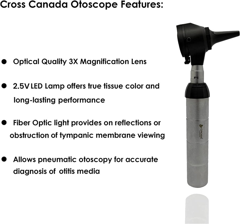 Cross Canada 11-094 Physician LED Otoscope Diagnostic Set