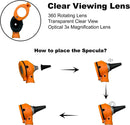 Cross Canada 11-092 Physician Fiber Optic LED Pocket Otoscope Diagnostic Set, Tangerine