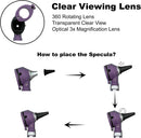 Cross Canada 11-085 Physician Fiber Optic LED Pocket Otoscope Diagnostic Set, Purple