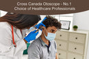 Cross Canada 11-113 Physician Fiber Optic LED Pocket Otoscope Diagnostic Set, Chocolate Brown