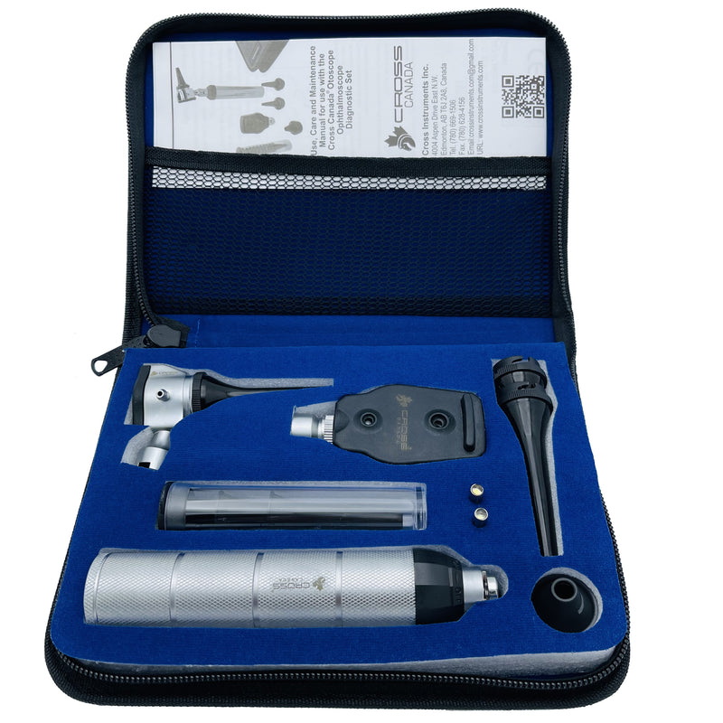 CROSS CANADA VETERINARY LED OPHTHALMOSCOPE & OTOSCOPE DIAGNOSTIC SET