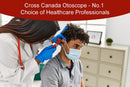 Cross Canada 11-082 Physician Fiber Optic LED Pocket Otoscope Diagnostic Set, Red