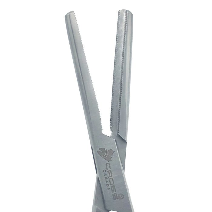 Ferguson (Fergusson) Angiotribe Forceps, 7.5” (18cm), Straight, Serrated with Longitudinal Groove