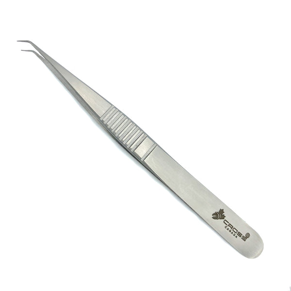 Jewellers Style Splinter Forceps, 4.5" (11cm), Micro-fine Tip, 45⁰ Angle