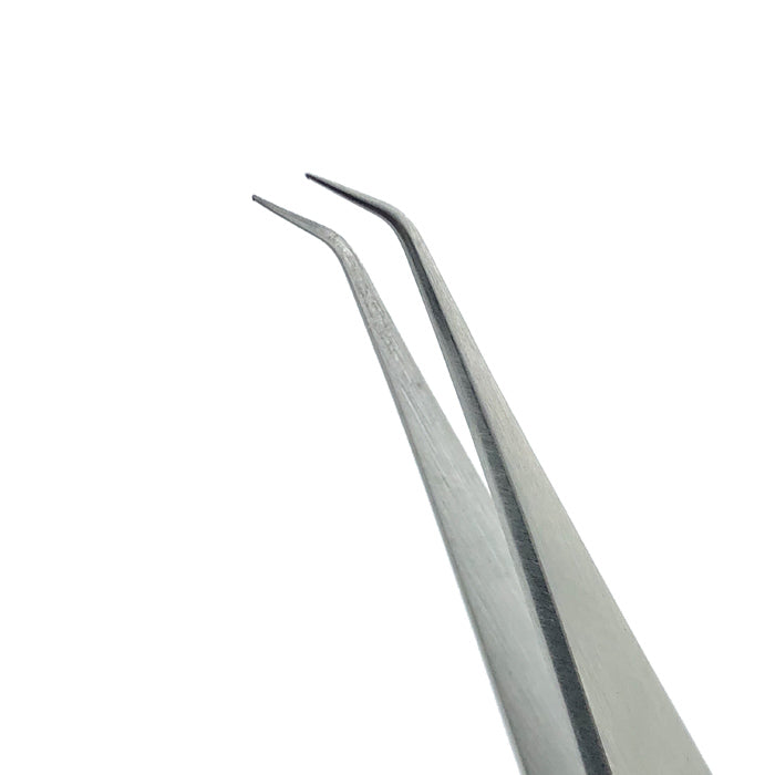 Jewelers Style Splinter Forceps, 4.5" (11cm), Fine Tip, 45⁰ Angle