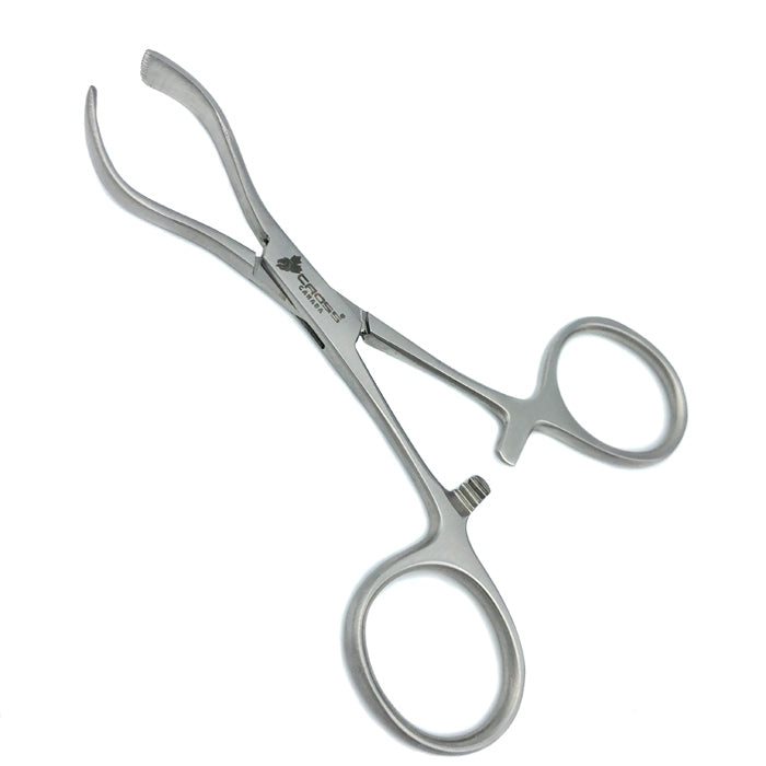 Lorna Edna Towel Clamp, 4" (10cm), Curved, Serrated