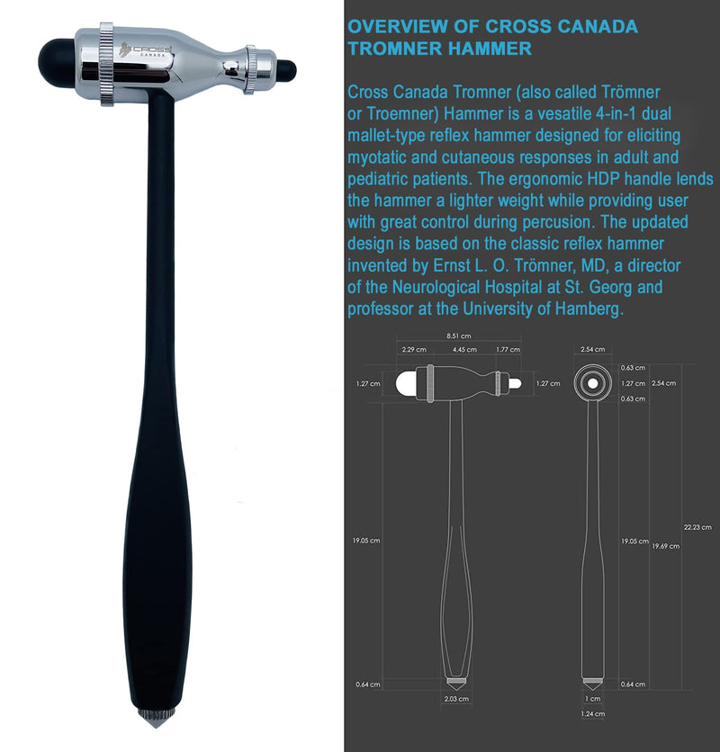 Cross Canada® 11-351 Tromner Neurological Reflex Hammer