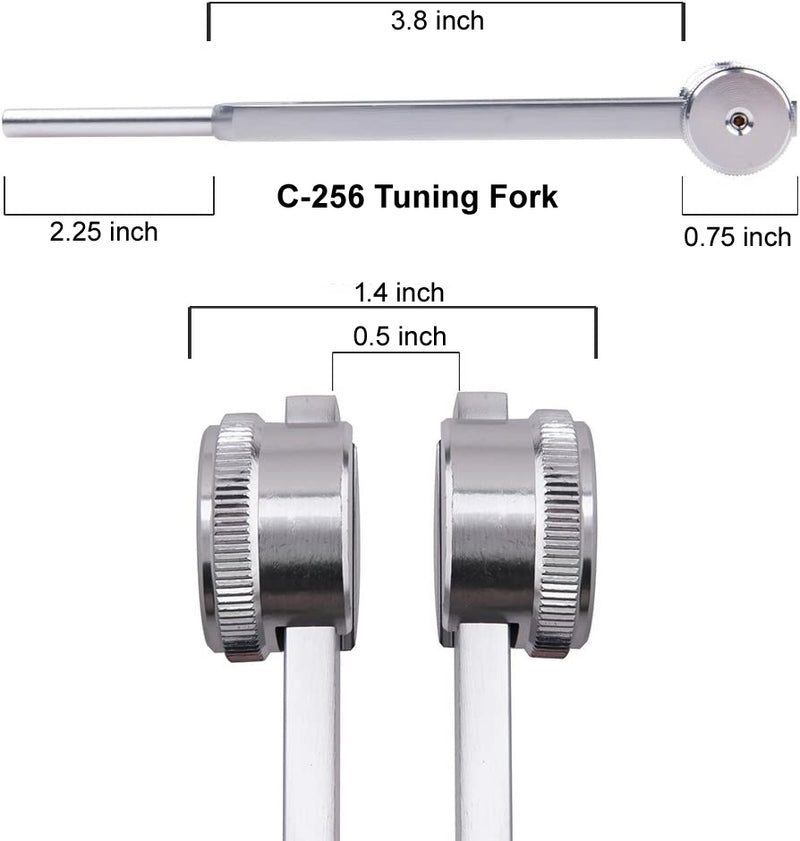 Cross Canada® Tuning Fork Set (C-128, C-256 & C-512), 128 Cps (128 Hz), 256 Cps (256 Hz) & 512 Cps (512 Hz) Medical Tuning Forks Set