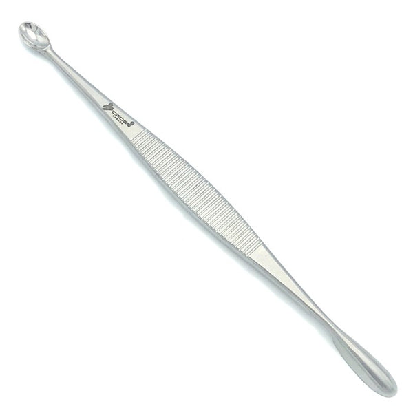 VOLKMAN CURETTE, DOUBLE-ENDED, 5.5" (14cm), Oval Cups 5mm x 10mm and 6mm x 20mm